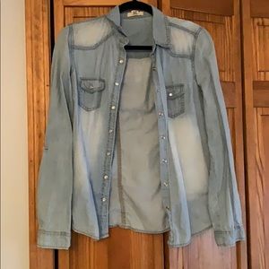 Denim button up